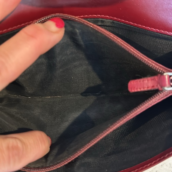 Prada maroon leather continental wallet - Picture 7 of 7